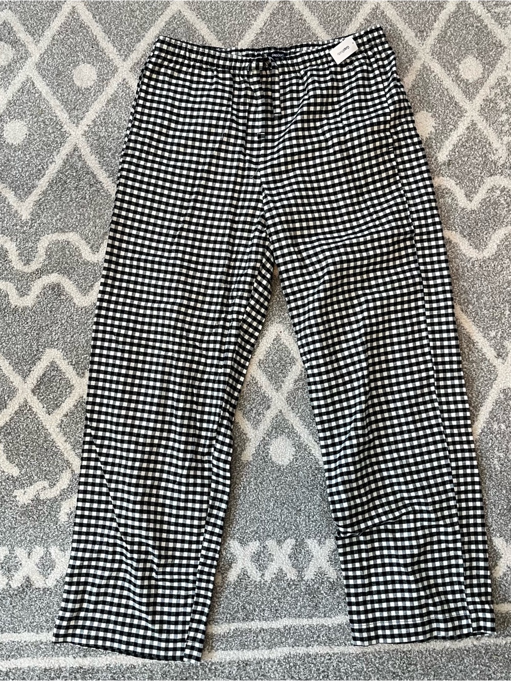 GAP Black & White Gingham Pajama Pants women’s